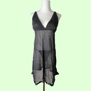 ✔️ black fishnet suspender nightgown by Avidlove